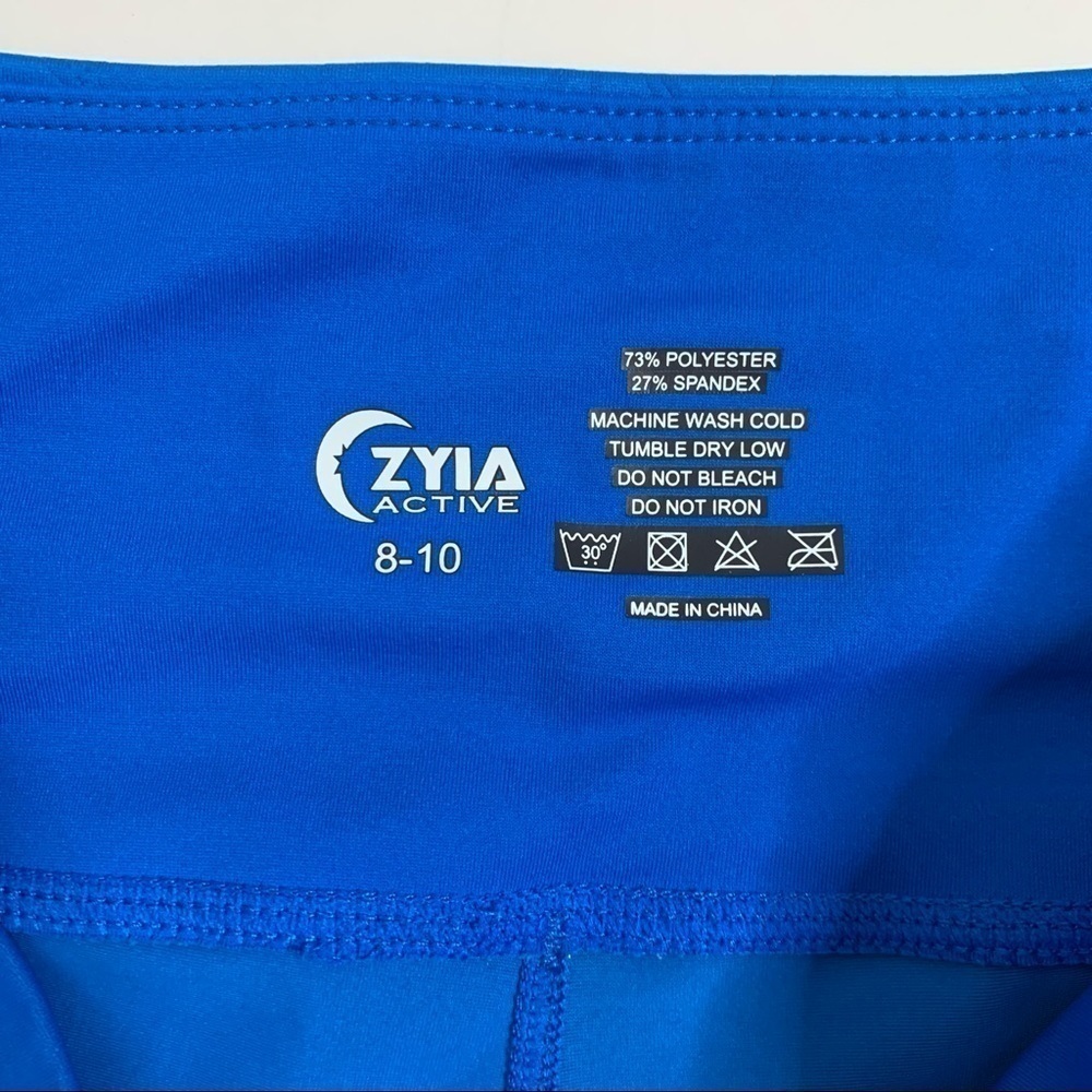 Zyia Royal Blue Willow Light N Tight Hi-Rise Crop Legging - Picture 10 of 14